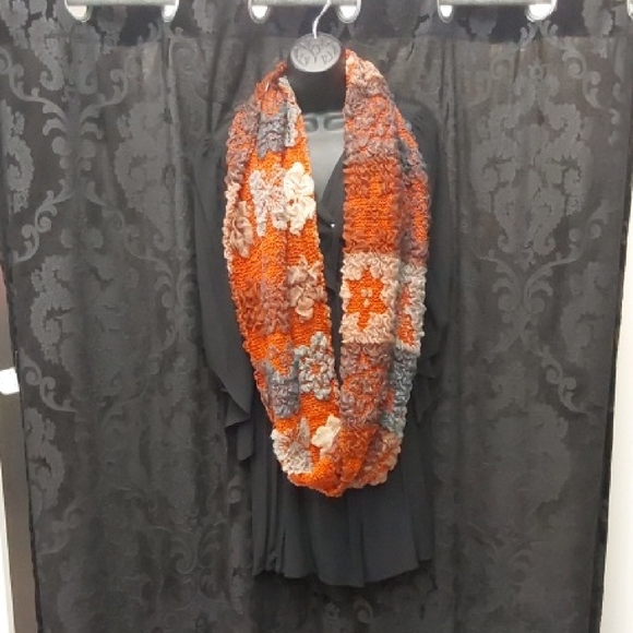 Multicolor Knit Infinity Scarf - Picture 2 of 5